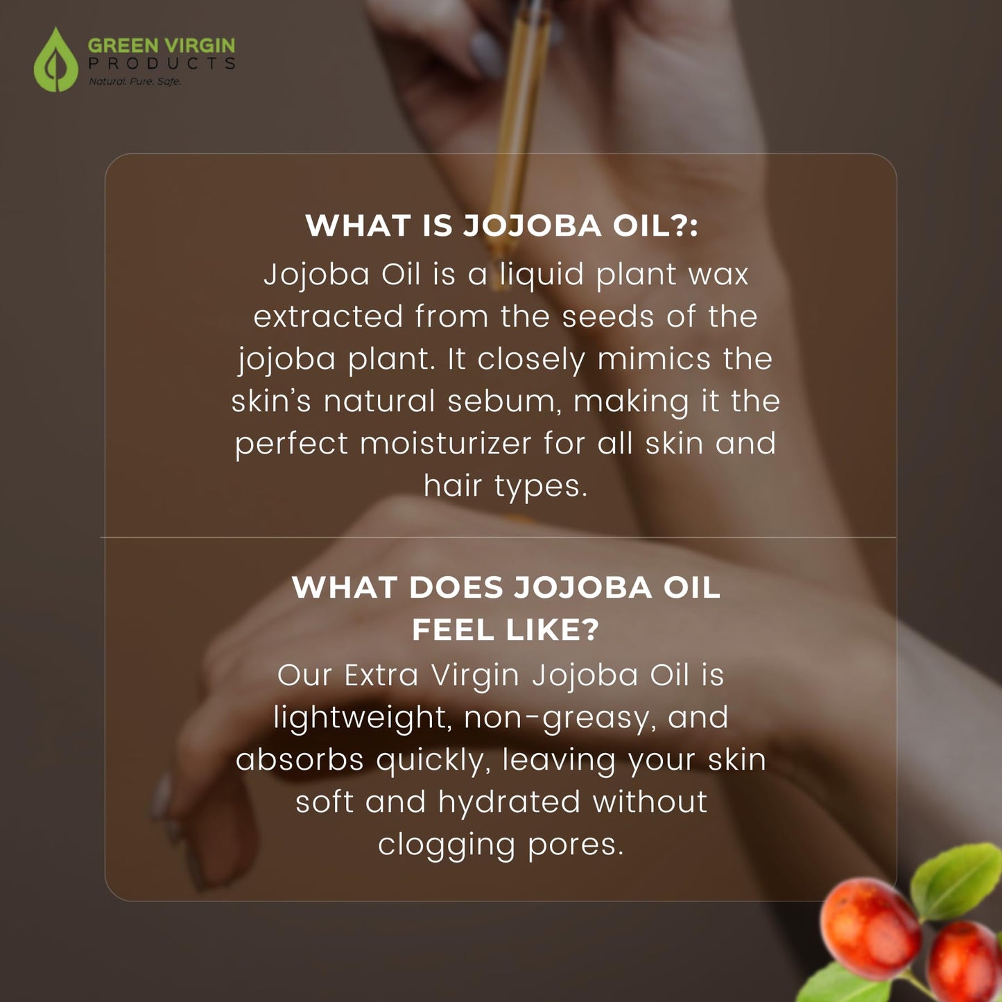 Green Virgin Products 100% Pure Organic Jojoba Oil - 4 Fl Oz (Pack of 1)