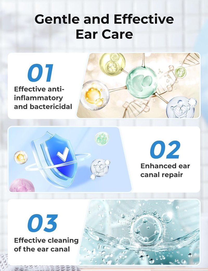 Updated Ear Wax Removal Kit, IPX7 Waterproof Ear Cleaning Tool with Clear LED Display, USB Rechargeable Electric Ear Irrigation Flushing System, Safe and Effective Electric Ear Cleaner Tool