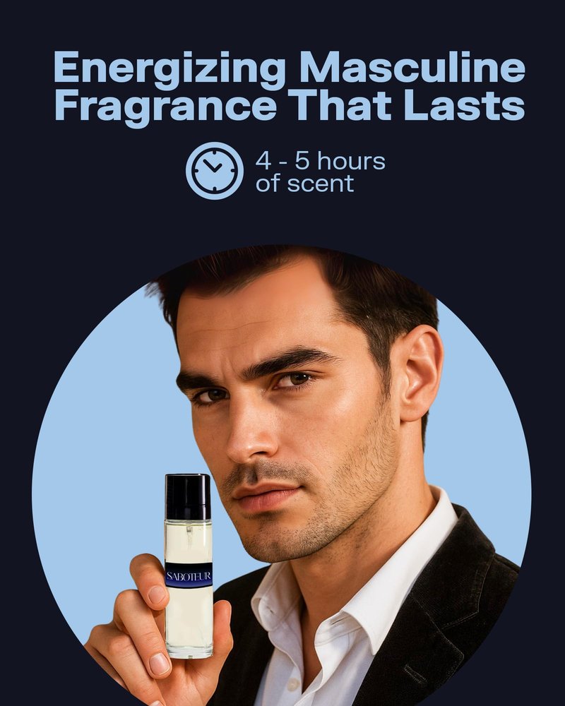 PB ParfumsBelcam Saboteur Eau de Toilette Spray for Men - Inspired by Di.or S.auvage - Fresh Aromatic Woody Cologne with Black Pepper, Bergamot & Patchouli, Long Lasting Masculine Fragrance, 3.4 Fl Oz