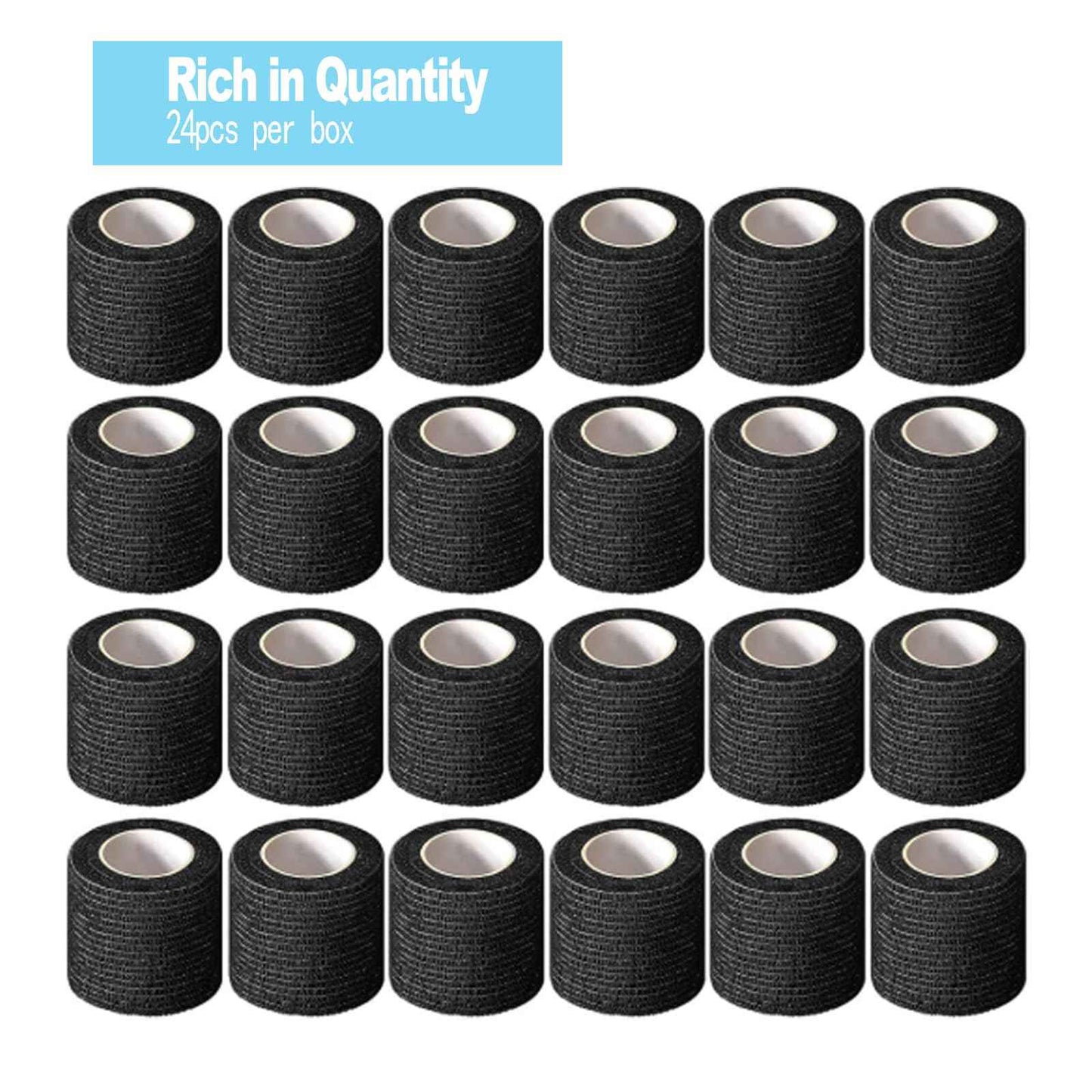 Tattoo Grip Tape - Beoncall 24pcs Self Cohesive Bandage Wrap 2”x 5 Yards Tattoo Gun Wrap Athletic Tape Tattoo Accessories Tattoo Supplies