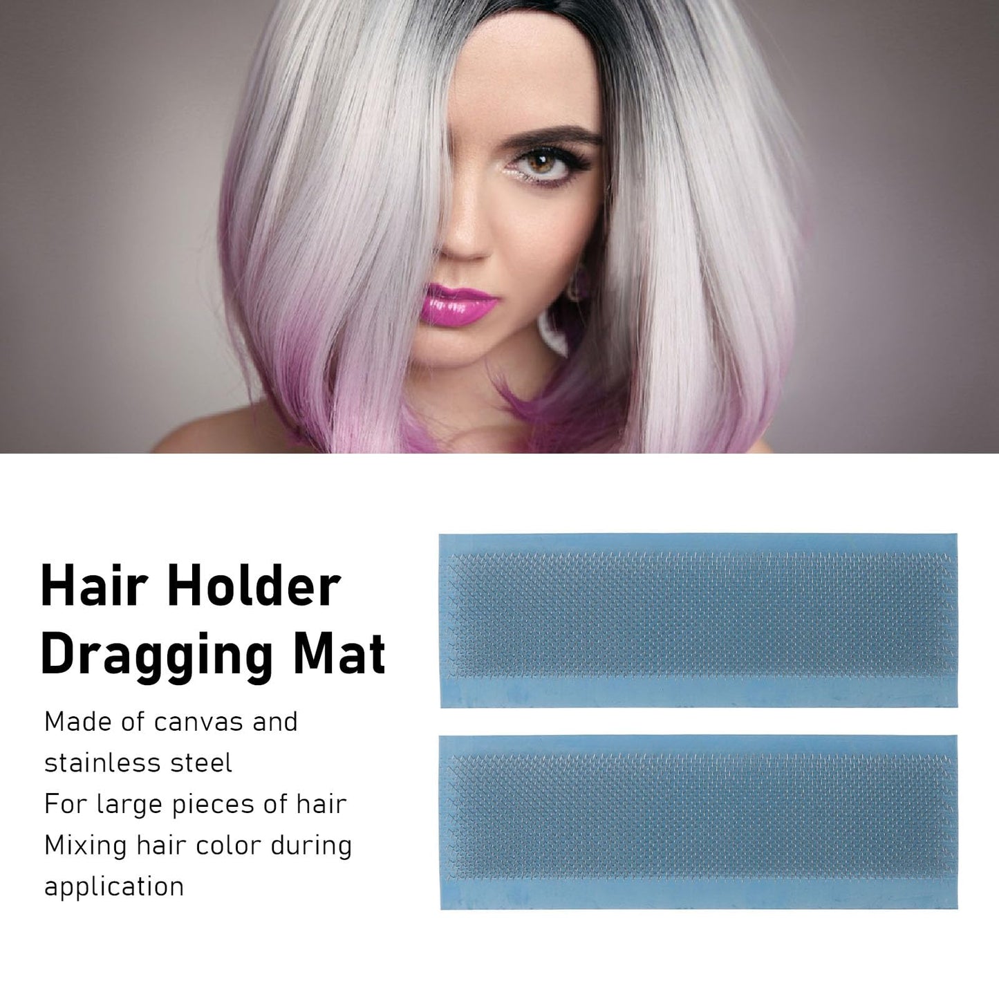 Hair Extensions Drawing Mat with Stainless Steel Pins, 27cm x 9cm