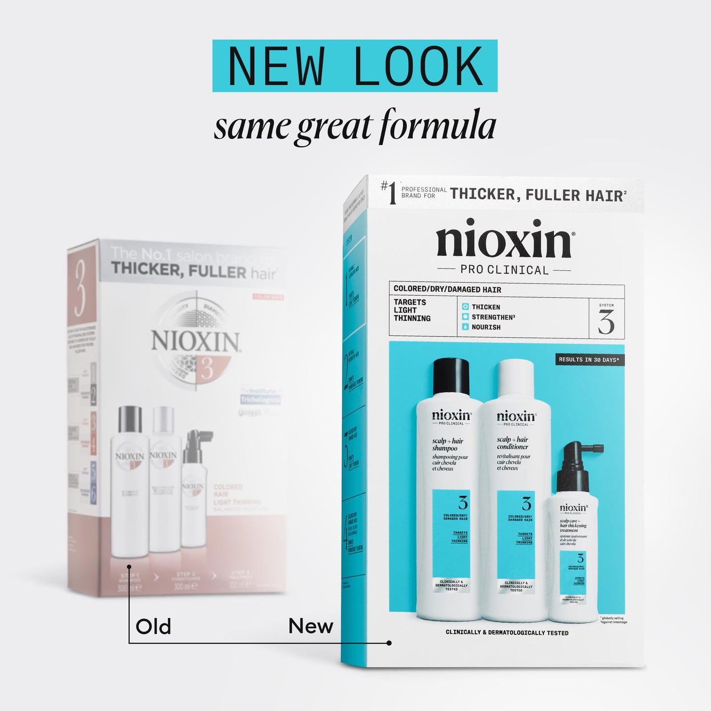 Nioxin System Kit 3, Color Treated Hair with Light Thinning, Full Size (3 Month Supply)