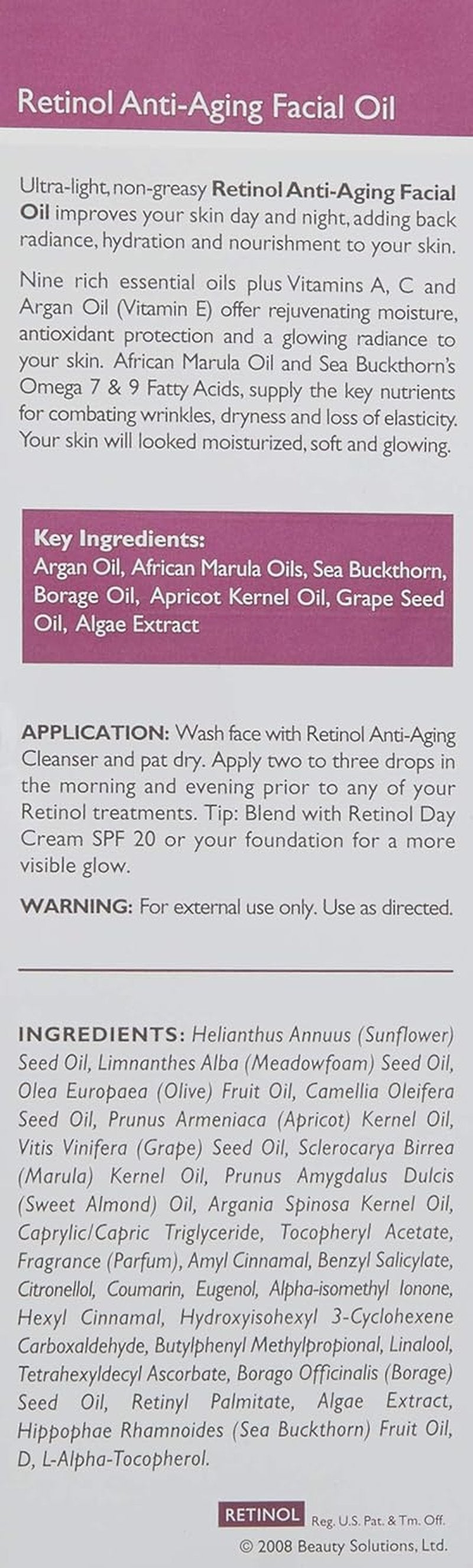 LIVAURA Retinol Anti-Aging Facial Oil - Glow-Boosting Hydration & Nourishment | 1.7 oz
