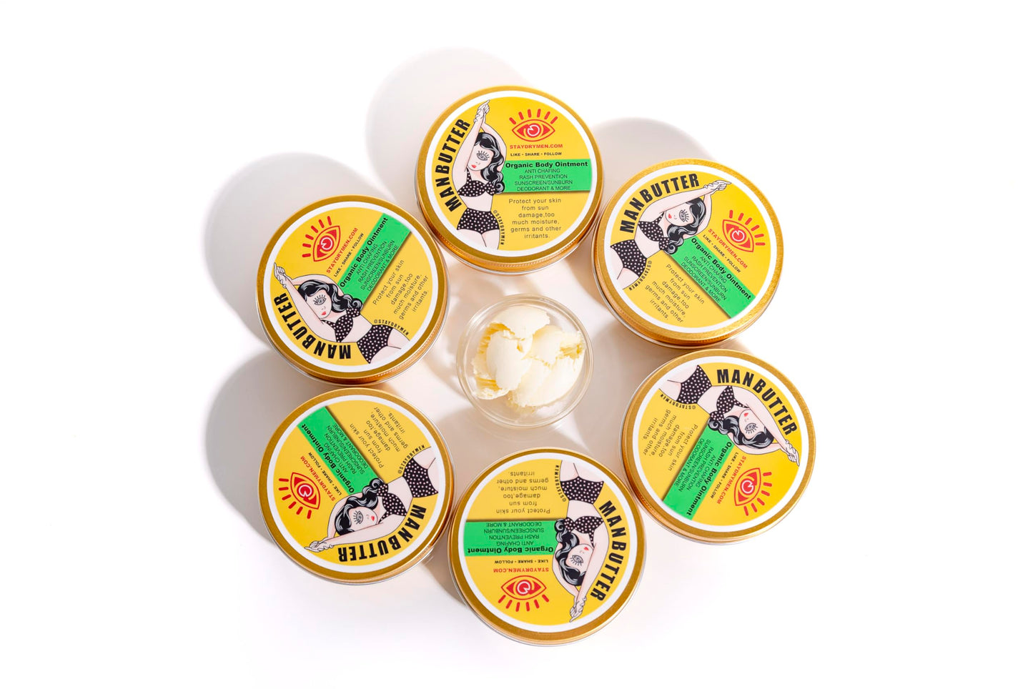 Drymen Products Manbutter Body Butter 4oz Full Skincare Healing Balm for Dry Skin Nourishing Moisturizer Natural Ingredients Soothing Relief