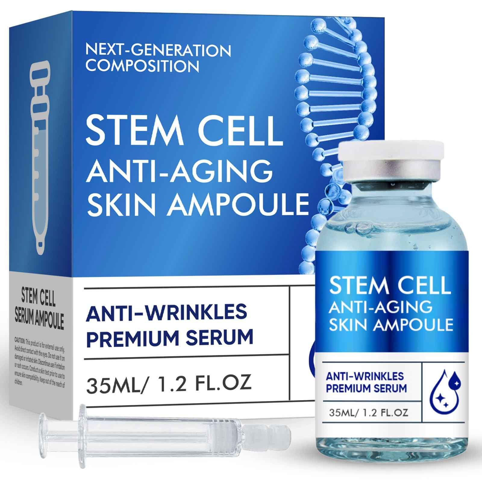 Stem Cell Anti-Aging Serum - Firm, Hydrate, and Renew Your Skin for a Youthful Glow,Strengthens and Moisturises Skin，Use with and Without MicroNeedling, Anti Aging & Smooth Wrinkles