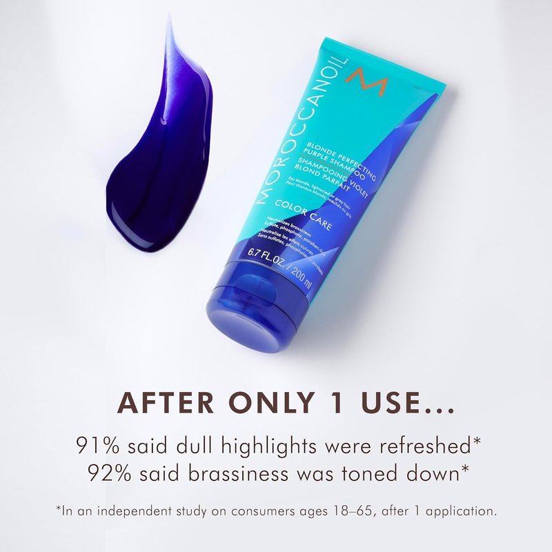 Moroccanoil Blonde Perfecting Purple Shampoo - Brightening Formula for Blonde Hair | 8.5 oz