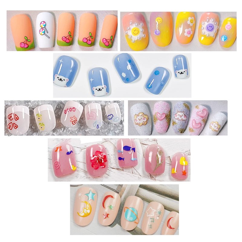 New 12 Large Sheets of Cute Nail Stickers for Women and Teen Girls Self Adhesive Nail Decals for Nail Art Decoration Including Hearts Stars Letters Bowknot Leaves Flowers Plants Fruits Butterflies