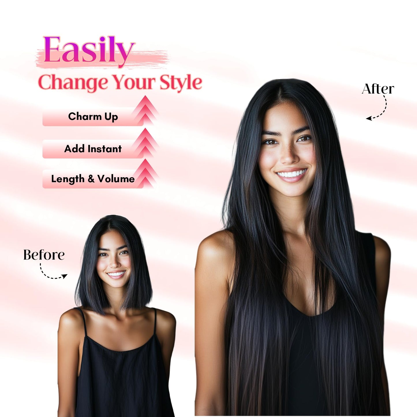 Rich Choices 100% Real Human Halo Hair Extensions for Women Remy Halo Extension Invisible Wire Hairpiece Clip in One Piece Hairpiece Upgrade Adds Weight 65g 12 Inch #01 Jet Black
