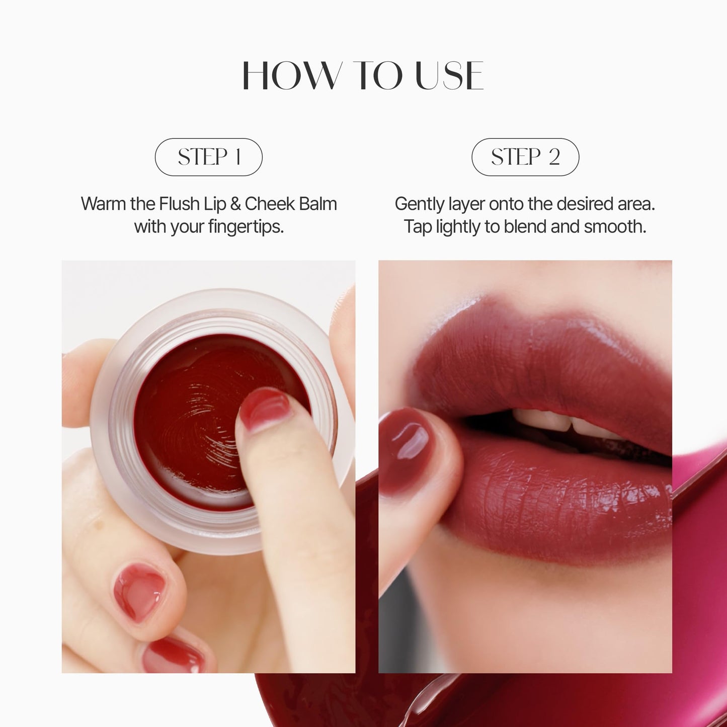BEIGIC Flush Lip & Cheek Balm - Vegan Buildable & Blendable Multiuse Balm | Natural Flush & Glow | Glowy Blush for Cheeks | Dewy Korean Make Up Cream Blush | 03 Long Black - Muted Brick, 0.14 fl.oz