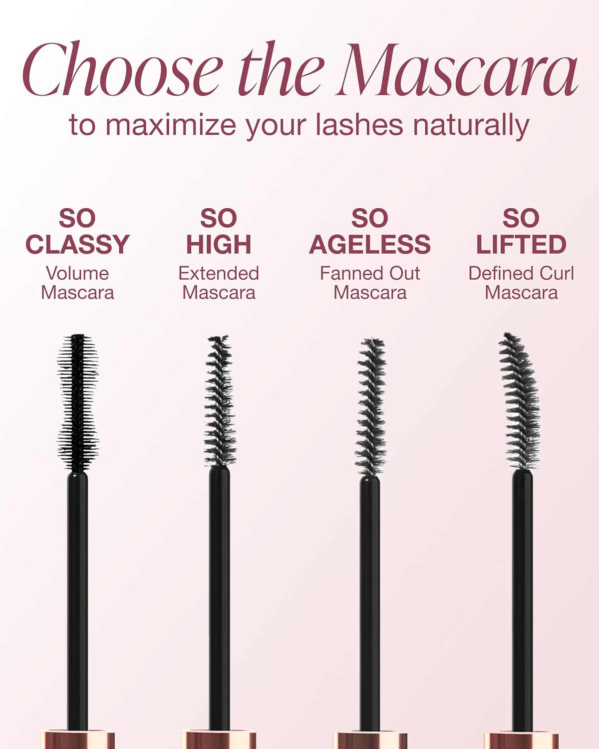 Mineral Fusion So High Mascara - Lengthening Formula for Long, Lush Lashes | Hypoallergenic, Black, No Smudge