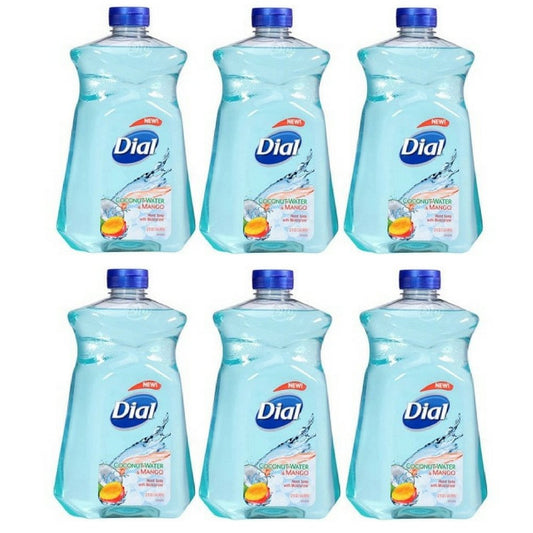Dial 04729CT Antimicrobial Liquid Hand Soap, Spring Water Scent, 52oz Bottle (Case of 6)