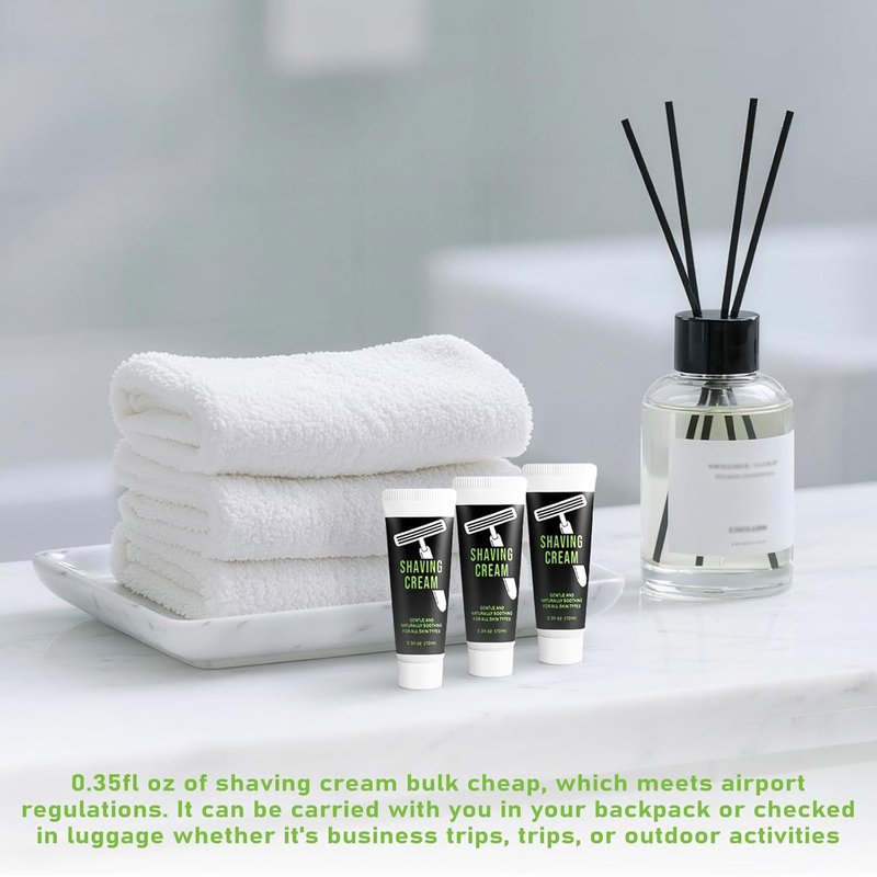 Shaving Cream Bulk Travel | Disposable 10ml Cream for Hotels & Homeless (Pack of 150)