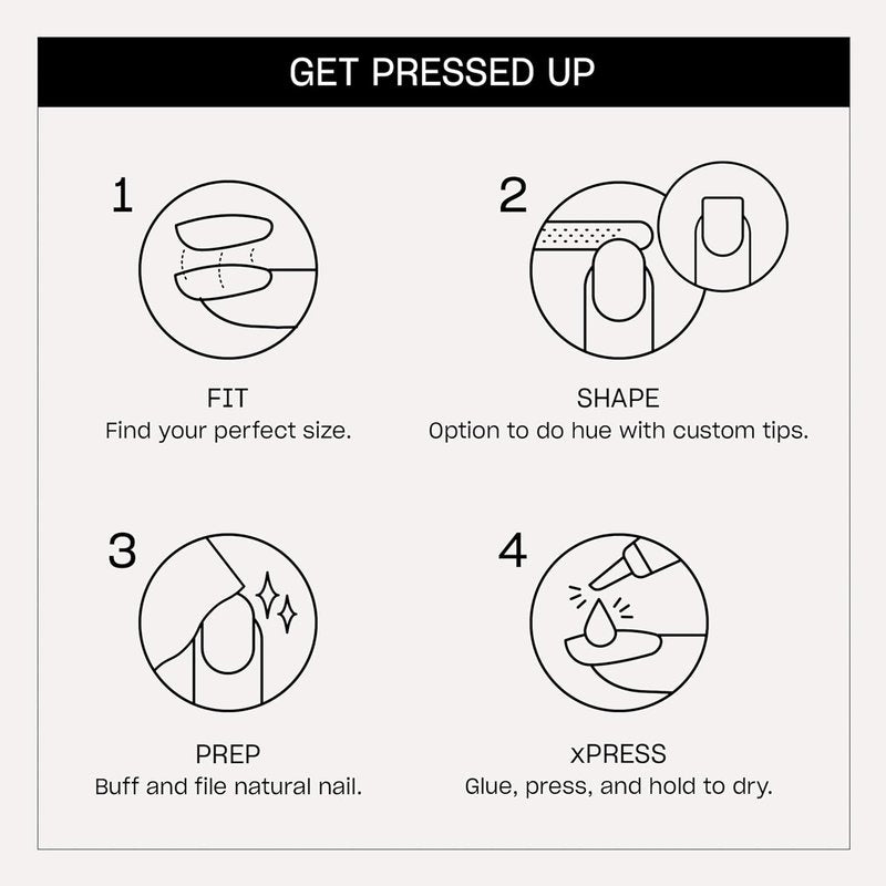 OPI On Point Press On Nails - Short Round & Squoval Nail Art | 24 Count With Glue | Long Lasting, Reusable