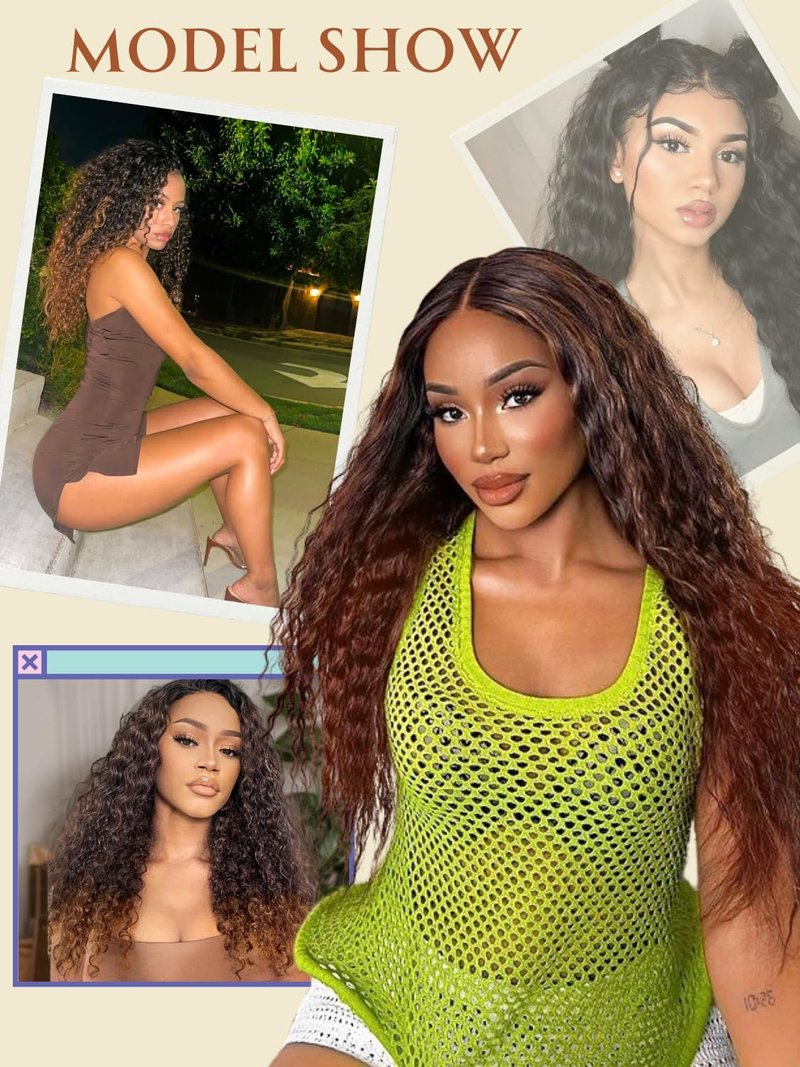 YKHJH 26 Inch Curly Wigs for Black Women,Synthetic Lace Front Wig Black Curly Wigs, Womens Wigs Protein Fiber Like Human Hair, Glueless Curly Hair Wig(Black)