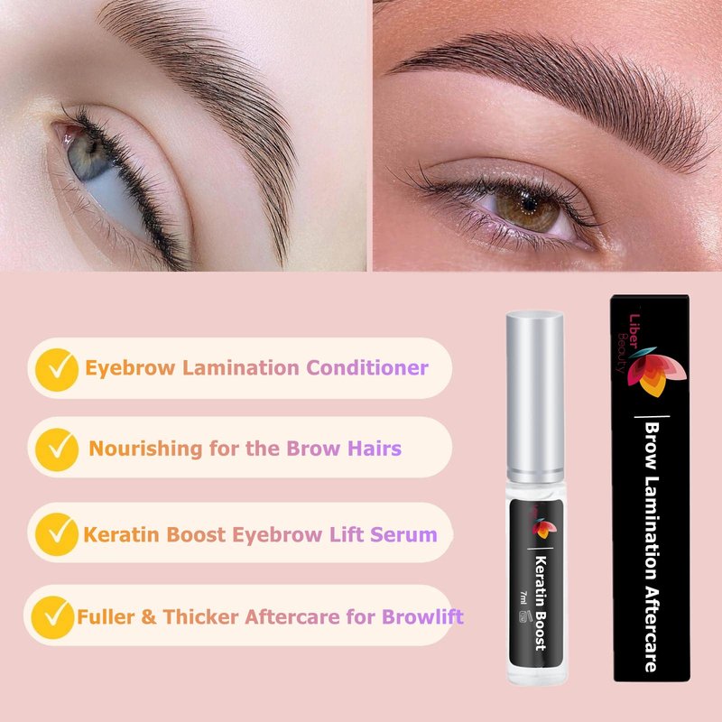 Brow Lamination Aftercare,Lash Lift Care,Eyelash Perm Nutrition, Treat Burning Eyebrow Save Messy Lash, 8 weeks Keratin Care For Perm/Lift(7ml)