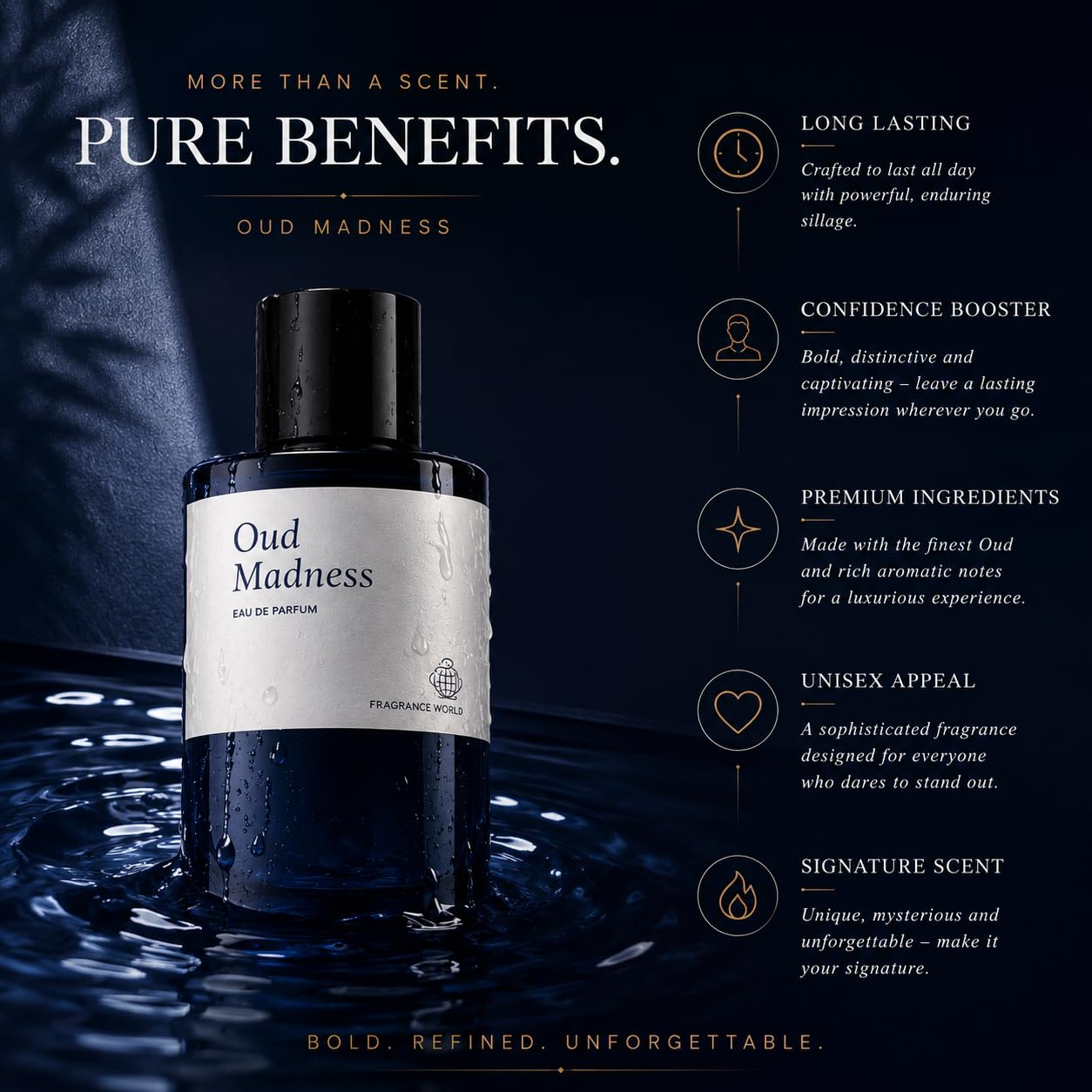 Eau De Parfum 60ml | Oud Madness by Fragrance World