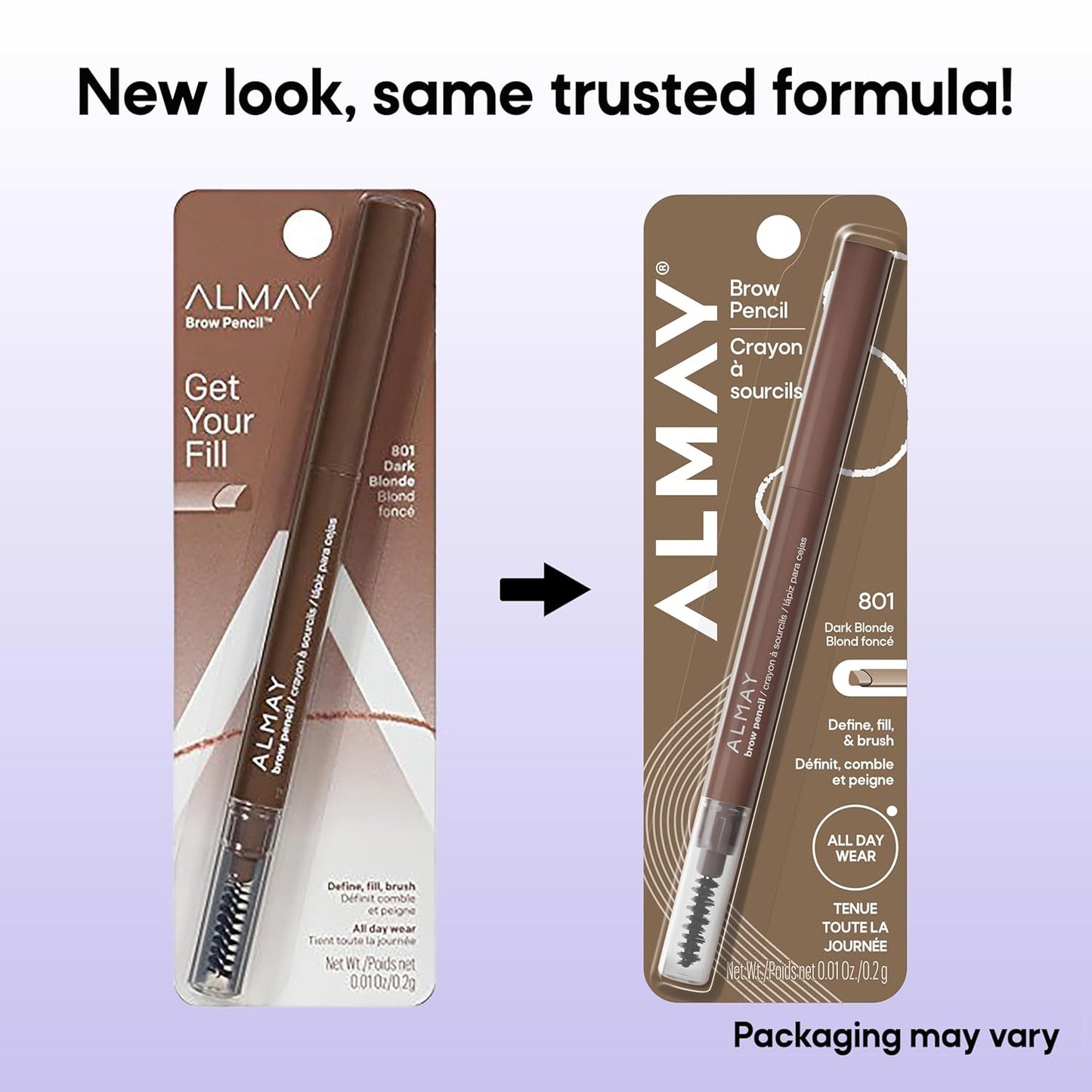 Almay Eyebrow Pencil - Hypoallergenic Dark Blonde Brow Makeup | Perfect for Sensitive Skin