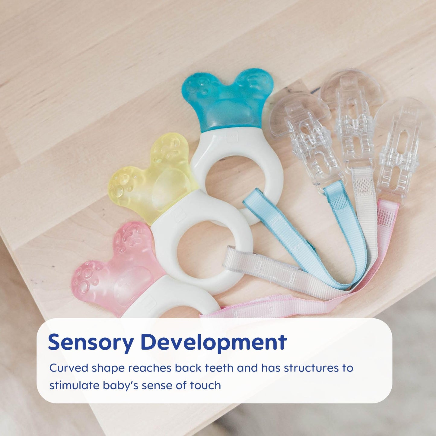 Mini Cooler Teether with Clip, Boy, 2+ Months, 1-Count