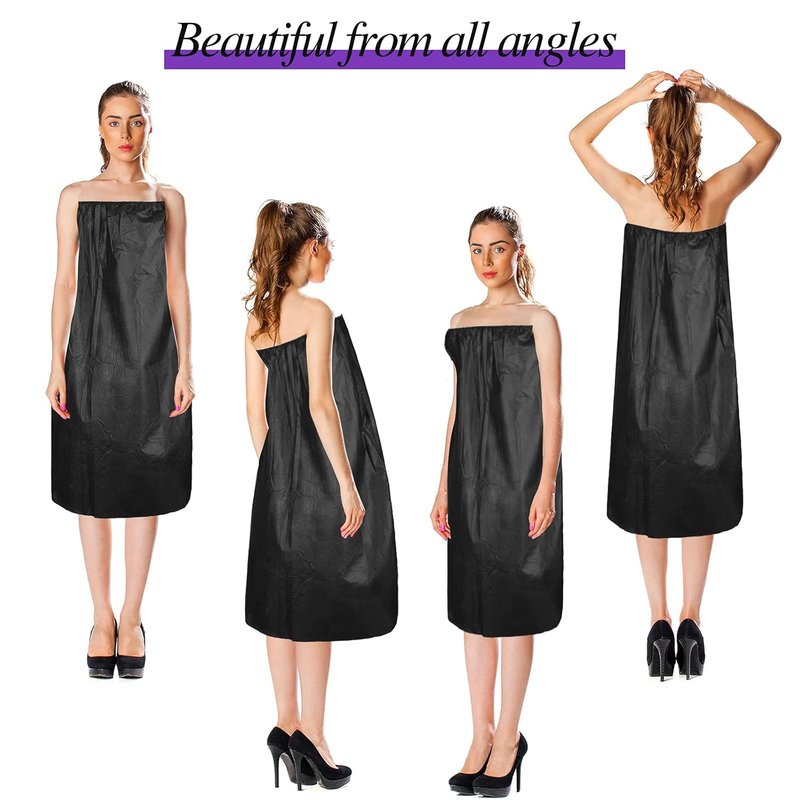 Geyoga Disposable Spa Wraps for Women - 20 Pcs Non-Woven Bath Robes | Adjustable Closure for Sauna & Salon Use