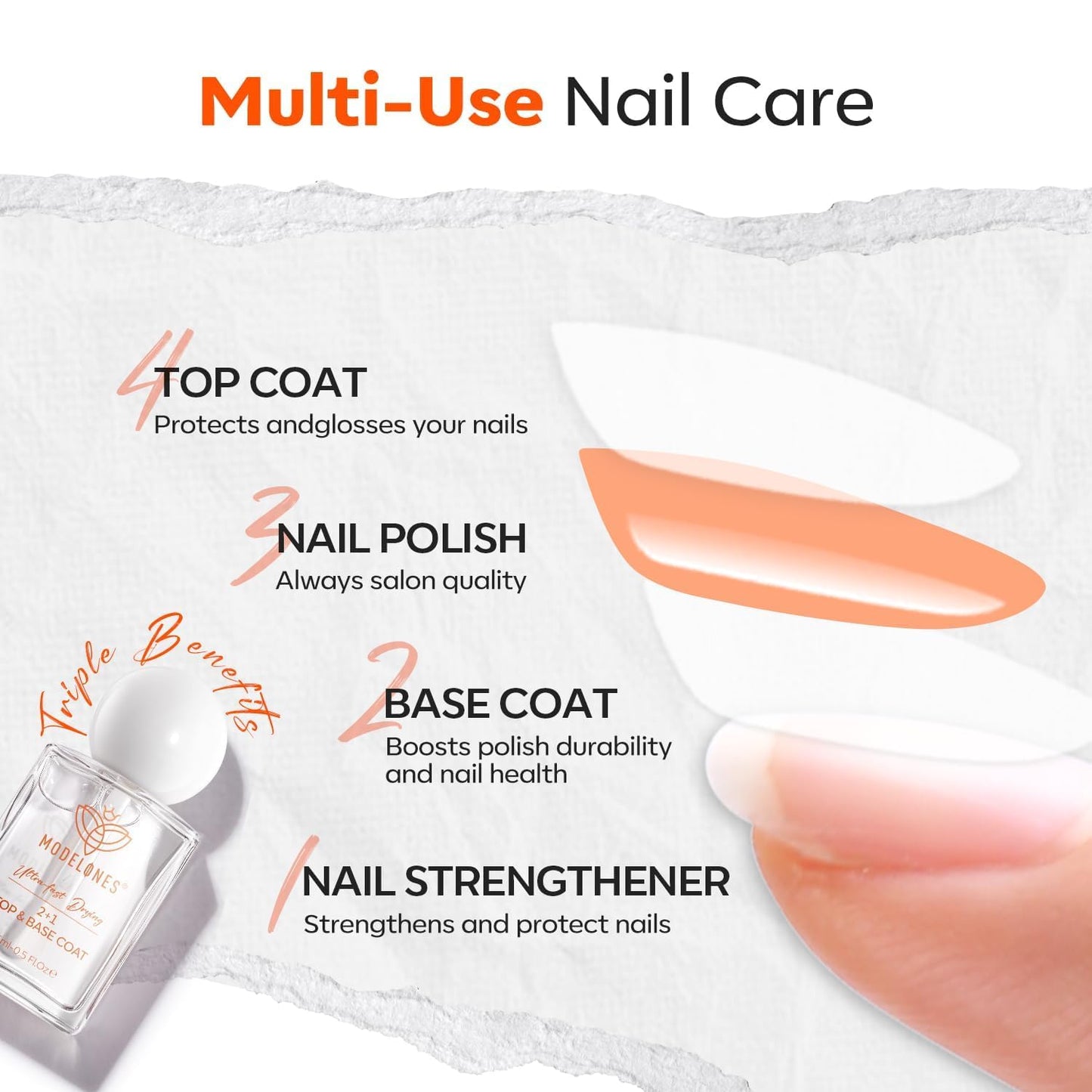 modelones Nail Polish, 6 Colors Blue Quick Dry Mini Starter Kit, Long Lasting Art DIY Manicure Set at Home for Women Girls