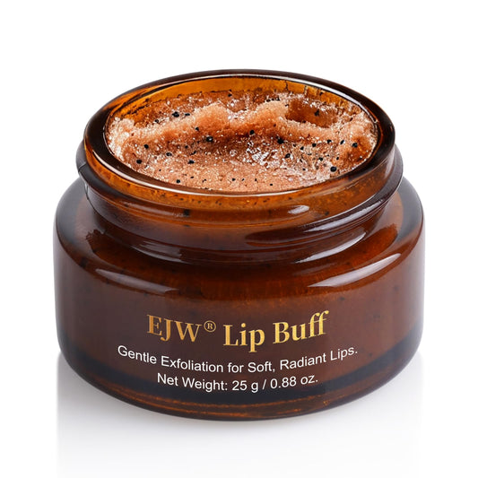 Triple-Action Lip Scrub - Brown Sugar, Coffee & Pearlite Exfoliator - Infused with Coconut & Botanical Oils for Nourishing Care of Dry, Cracked Lips - Vegan, Cruelty-Free