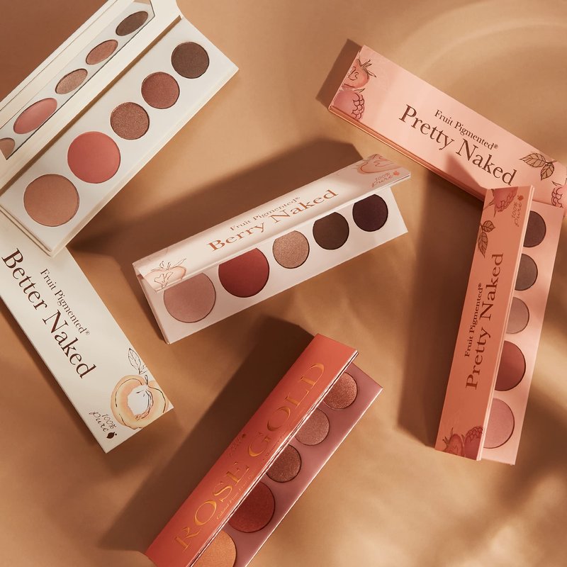 100% PURE Berry Naked Makeup Palette All in One Compact 3 Eyeshadow, Blush, Face Highlighter, Fruit Pigmented Natural Nude, Rose, Smokey Neutral for All Skin Types - Vegan (Nude to Smokey Tones)