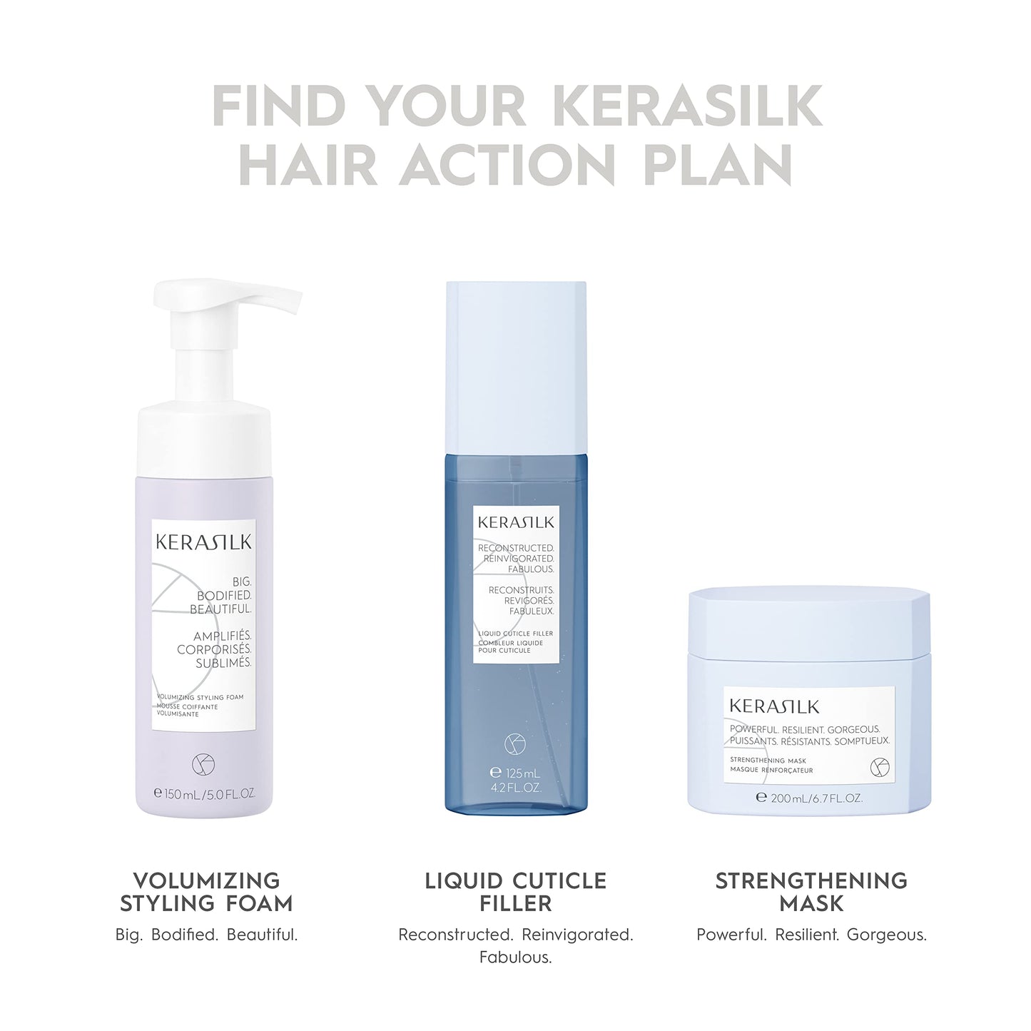 KERASILK Multi-Purpose Hairspray | Creates Long-Lasting Touchable Hold | Finishes & Locks in Hairstyles | Quick Drying | With Heat Protection & Humidity Protection | 300ml
