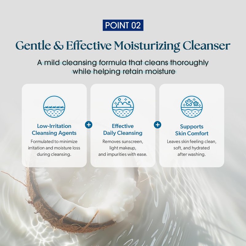 CURECODE Soothing Relief Cleanser (250ml) - Gentle foaming action with Ceramide for All Skin Types, Microbiome Science, and St. John Formula to soothe sensitive dry skin