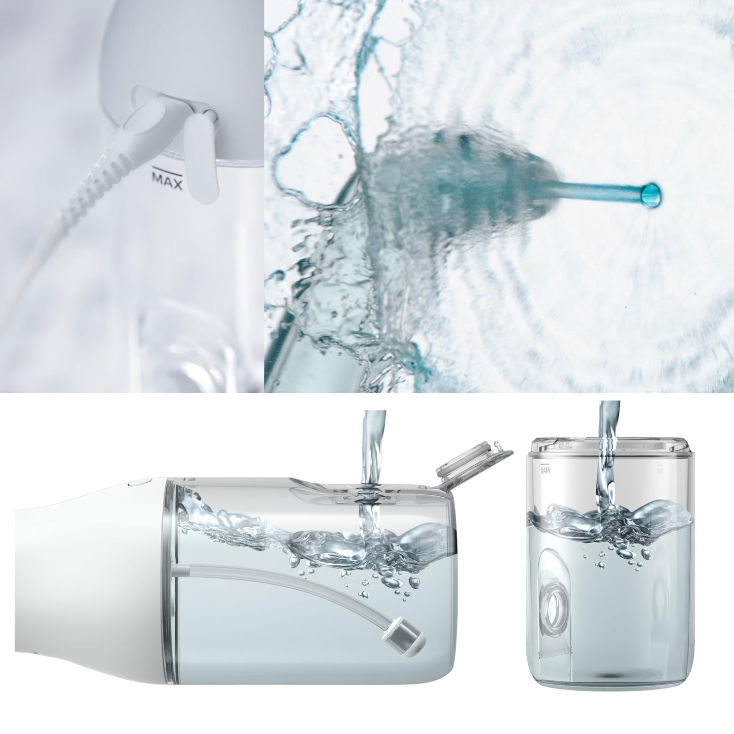 Philips Sonicare Water Flosser Cordless – Rechargeable Power Dental Waterflosser for Teeth, Portable Oral Irrigator with 3 Intensity Settings, 360° Rotating Nozzle – (White)