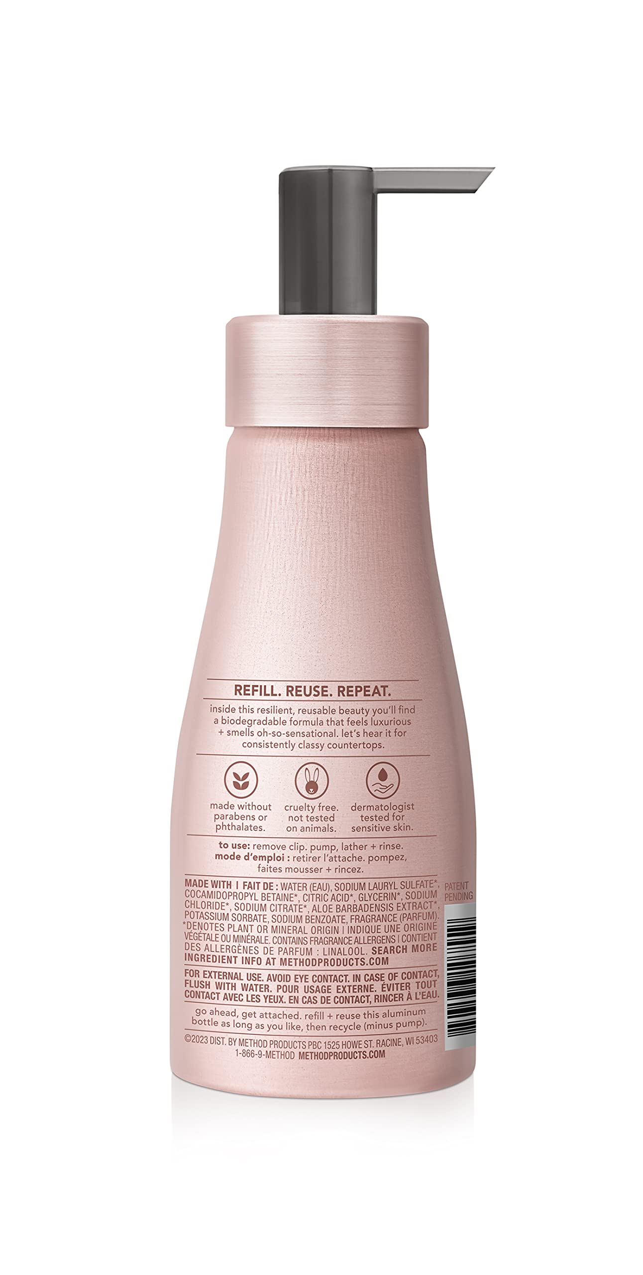 Method Premium Foaming Hand Wash Refill, Ylang Ylang + Hyacinth, Recyclable Bottles, 28 fl oz (Pack of 4)