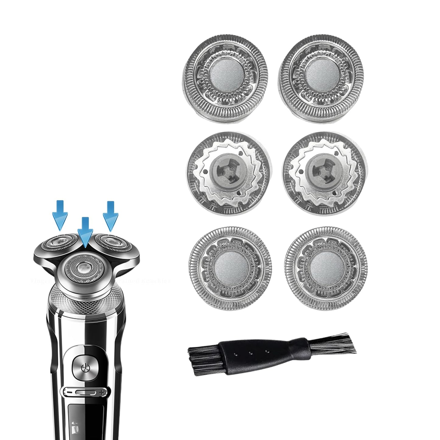 SH90 Replacement Heads Compatible with Philips Norelco Shaver S9000 Serie and S8000 Series, Upgrade Double-Layer Precision Blades,6 pcs