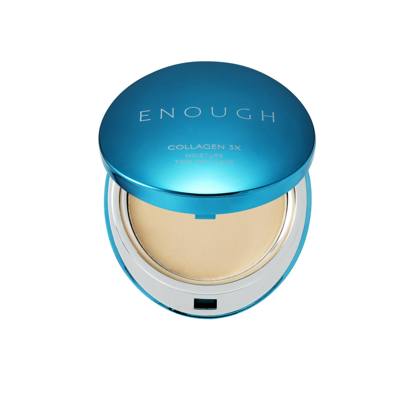 ENOUGH Collagen 3X Moisture Two-Way Cake SPF28, Korean Makeup Blurring Setting Powder Foundation, Face Pressed Powder Compact for Women (#13N Light Beige)