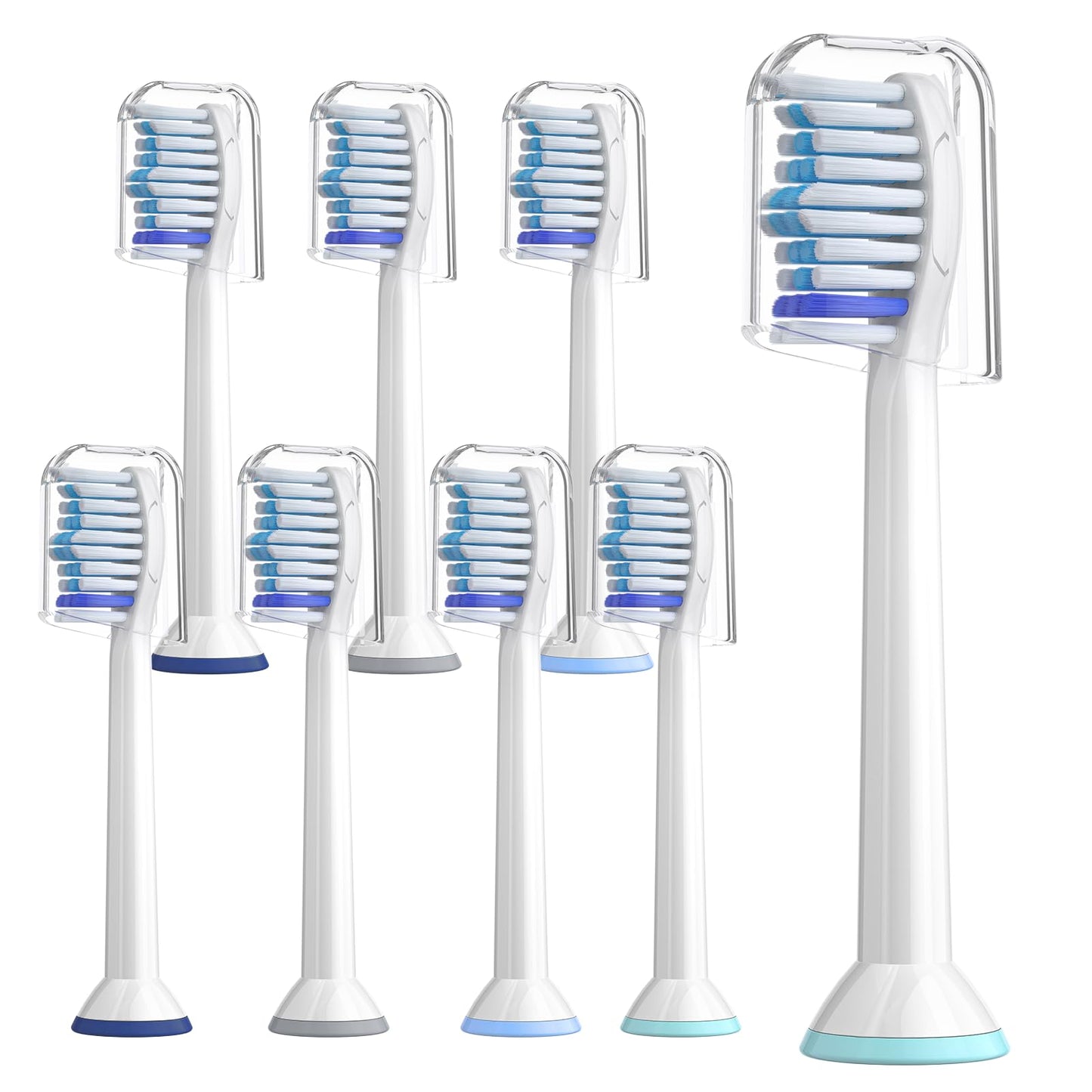 Replacement Toothbrush Heads,Compatible with Philips Sonicare Click-on Electric Toothbrush Handles,8 Pack Replacement Heads for Philips Sonicare C1 C2 G2 5100 6100 Brush