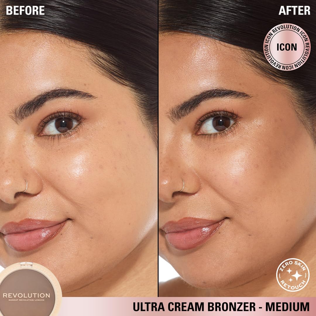 Ultra Cream Face Bronzer - Buildable & Blendable Vegan Contour | Medium 0.24 oz