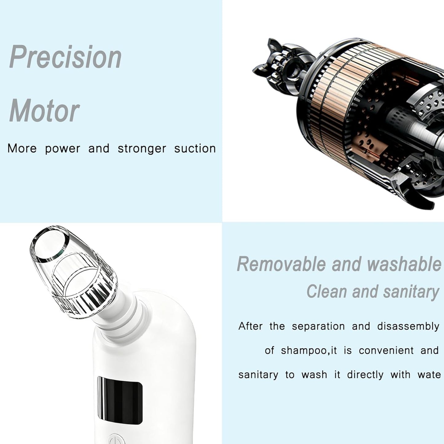 Blackhead Remover Vacuum - Rechargeable Pore Cleaner with Heat & Red Light | 5 Suction Levels, LED Display, 6 Probes & Bonus Extractor Tools