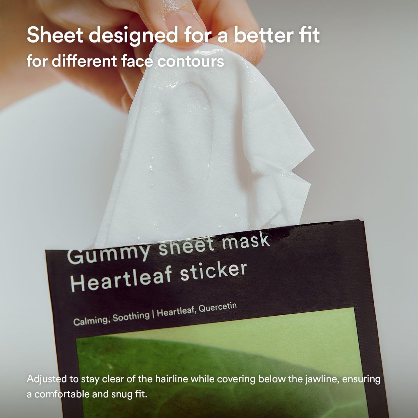 Abib Gummy Sheet Mask Heartleaf Sticker 10 Sheets (Soothing) I Korean Face Mask for Sensitive Skin, Soothing & Redness Relief, Daily Skincare Treatment, K-Beauty Sheet Mask