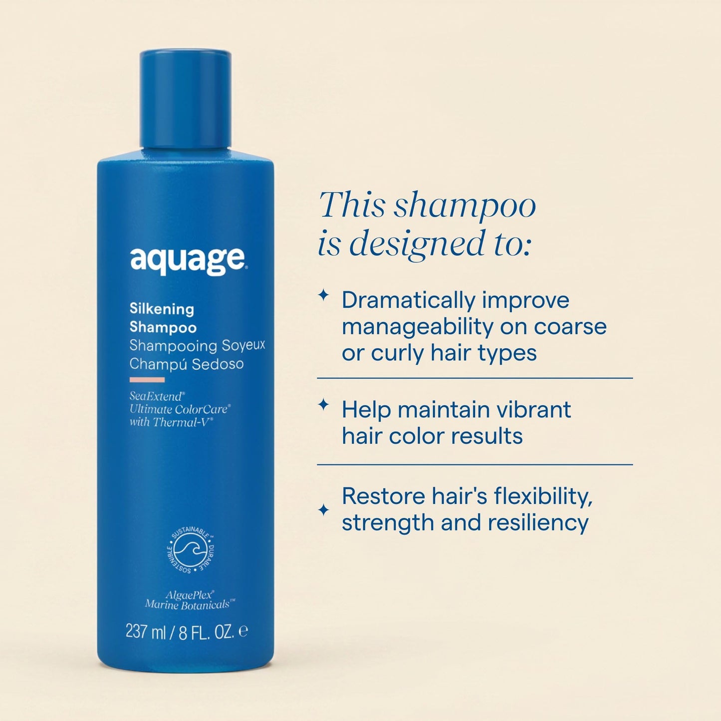 Aquage Silkening Shampoo 8 Fl Oz