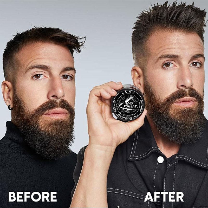 Crownnaturally CNNY Hair Pomade 4oz - Strong Hold & Medium Shine - Professional Hair Styling Wax for Men - All Hair Types - Barber Grade Pomade - Easy Wash Out