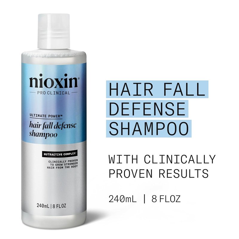 Nioxin Hair Fall Defense Shampoo - Activates Hair Follicles | Reduces Hair Loss with Lauric Acid & Caffeine