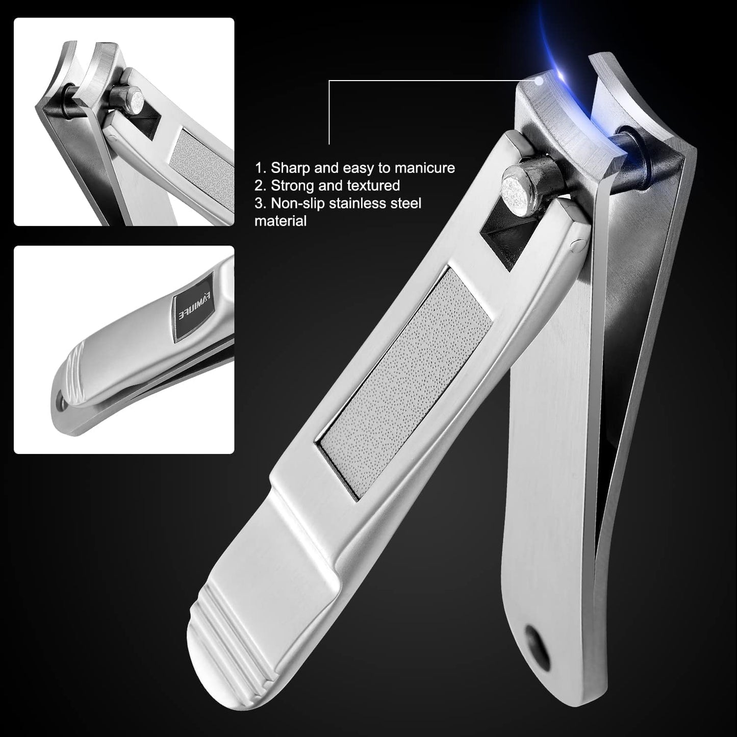 Professional Manicure Set - 11 in 1 Nail Kit for Men & Women | Stainless Steel Grooming Tools, 13 Pieces