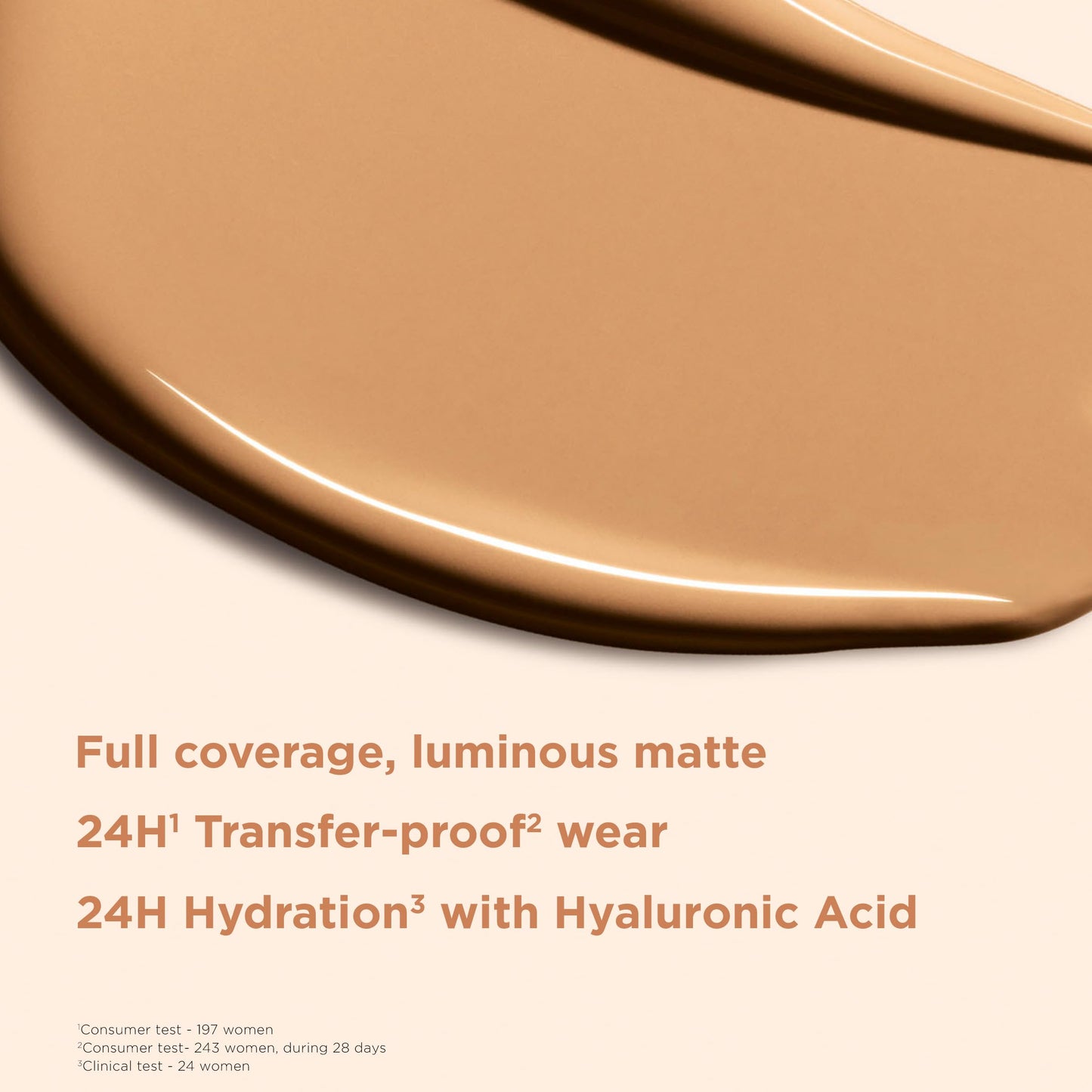 Clarins Skin Illusion Longwear Full Coverage Foundation|Luminous Matte Finish|24H Hold and 24H Hydration|Natural Looking|Transfer, Sweat and Smudge Proof| Contains Hyaluronic Acid|1 Fl Oz, 112.5W