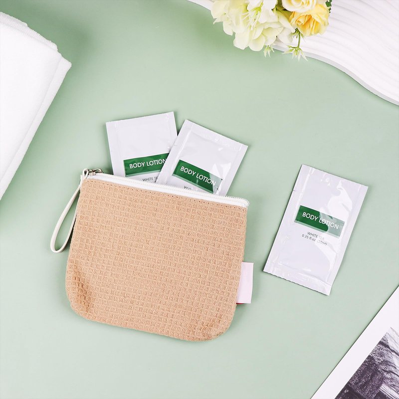 HQSLsund Travel Size Body Lotion Bulk Individually Wrapped - 200 Pack Refreshing Mini Lotion Single Use Supplies for Homeless Care Hotel Guests, White Tea Scent, 0.35 fl oz/10ml