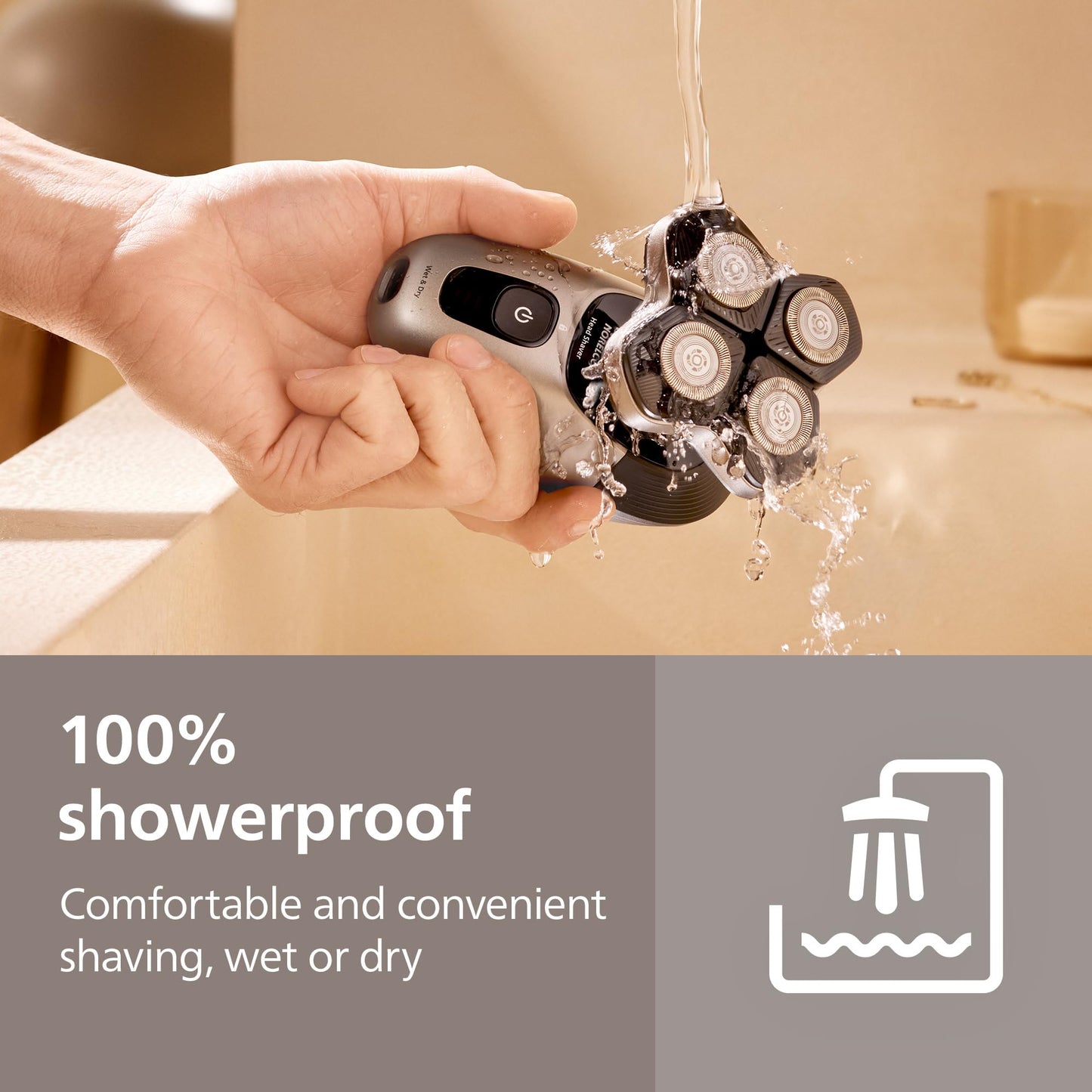 Philips Norelco Head Shaver Pro 7000 Series - Electric Shaver for Men and Women, 360° Flexing Head & ComfortCut Blades for Clean Shave, Gentle on Skin, Model HS7980/40