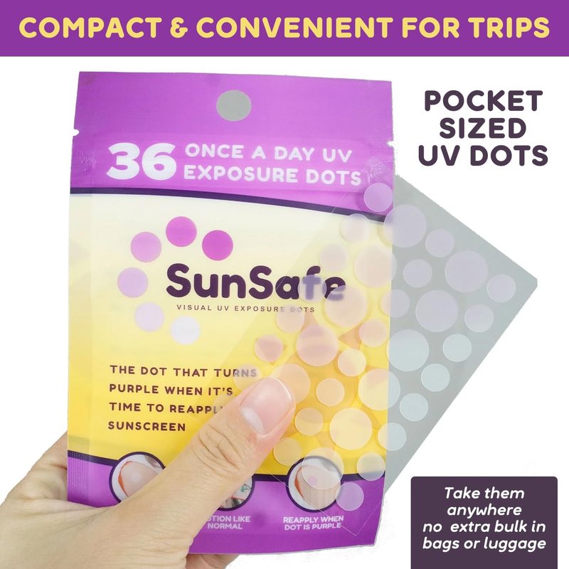 Sun Safe UV Dots - SPF 30 Water-Resistant Sunblock Stickers for Skin Protection | 2-Pack for Beach Days & Outdoor Fun