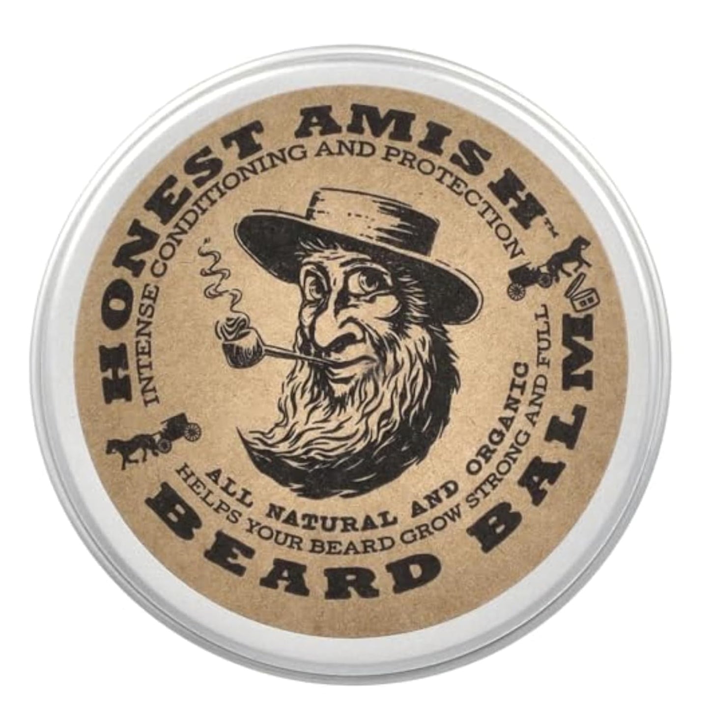 Beard Balm Leave-In Conditioner | Natural & Organic Ingredients - 2 Ounce Tin