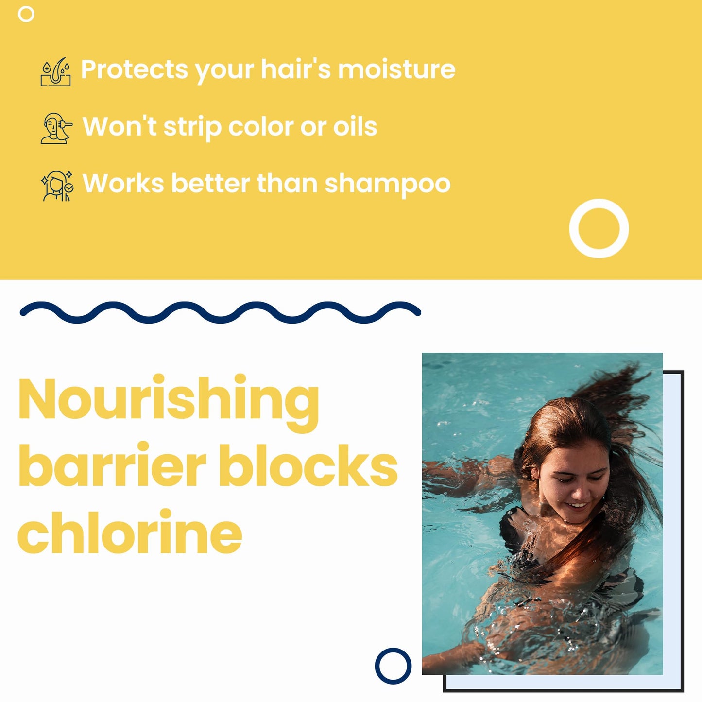 AQUA GUARD Pre-Swim Hair Defense | Family Size, Family Results | Prevents Chlorine Damage + Softens Hair While Swimming | Made in California | 16.9 oz