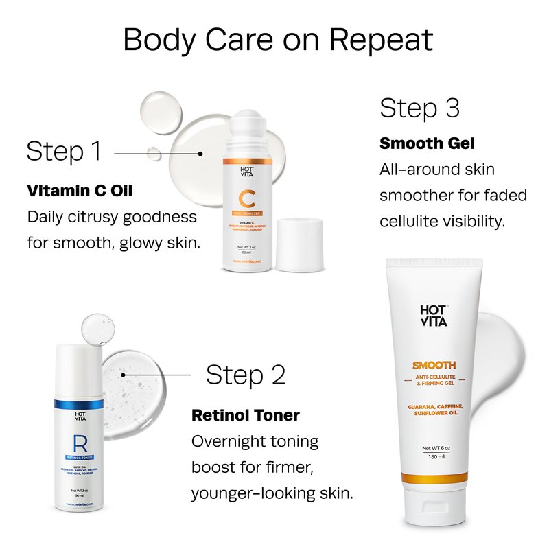 Hot Vita Smooth Body Gel – Skin-Smoothing & Firming Body Gel for a More Toned-Looking Complexion – Hydrating, Fast-Absorbing Formula with Naturally-Inspired Ingredients
