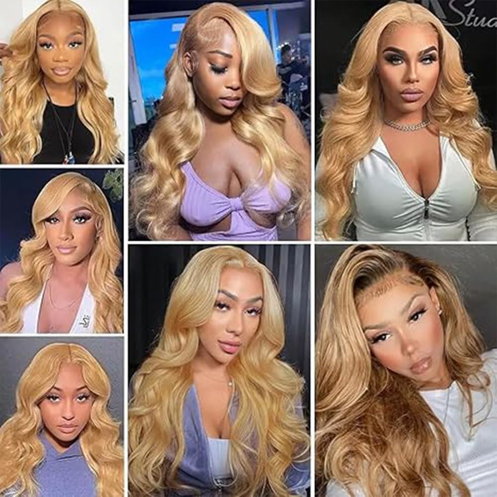 #27 Honey Blonde Bundle Human Hair Blonde Human Hair Bundles Body Wave 1 Bundle Color 27 22 Inch Blonde 100G/PC Unprocessed Brazilian Virgin Double Weft Hair Extension