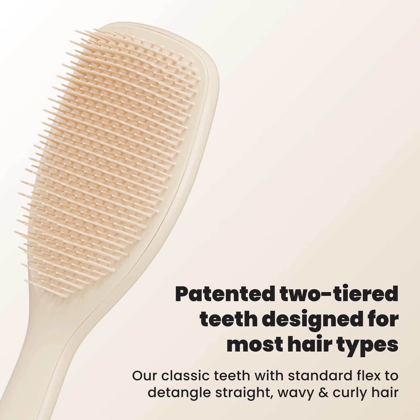 Tangle Teezer Large Ultimate Detangler Brush, Straight to Wavy, Vanilla