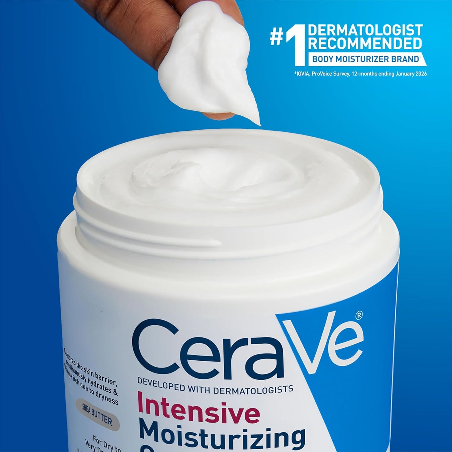 CeraVe Intensive Moisturizing Cream - Fragrance-Free Body Lotion for Extremely Dry Skin, 19oz | 72H Hydration & Skin Barrier Repair